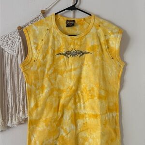 Harley-Davidson Yellow Tie-Dye Tank